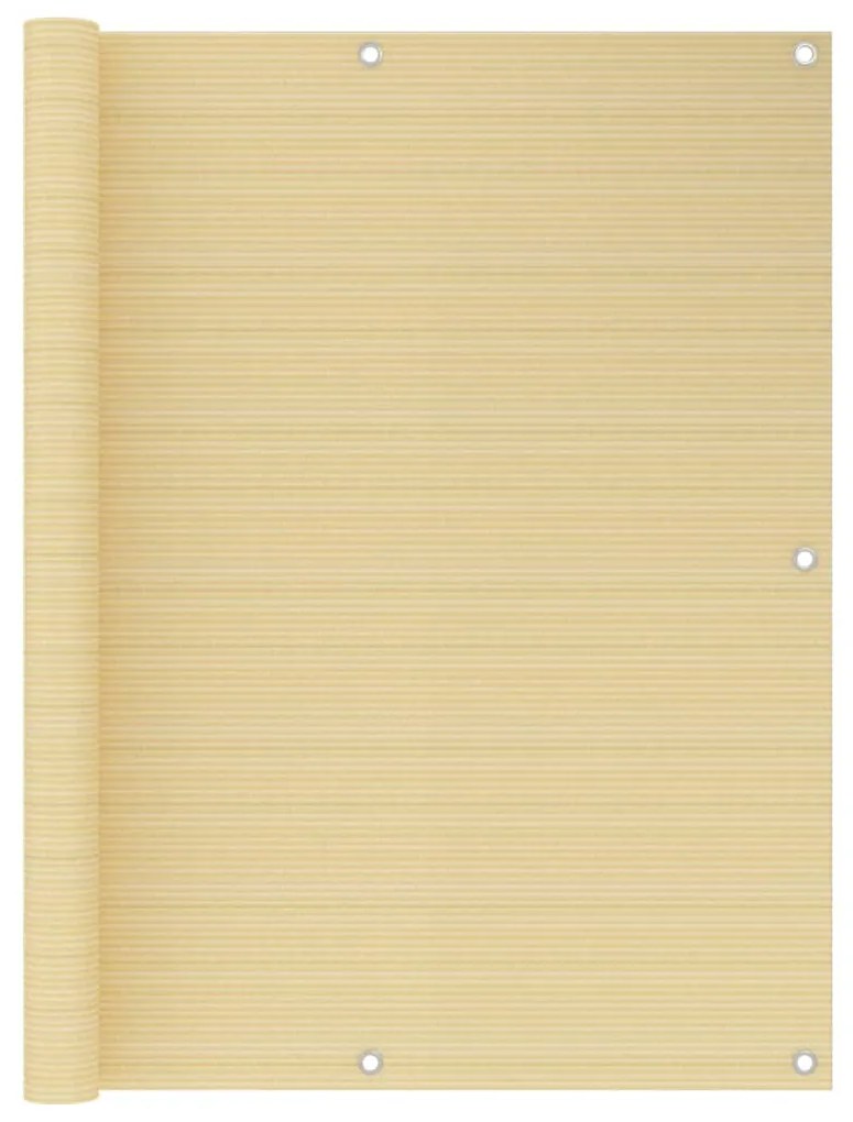 vidaXL Tela de varanda 120x400 cm PEAD bege