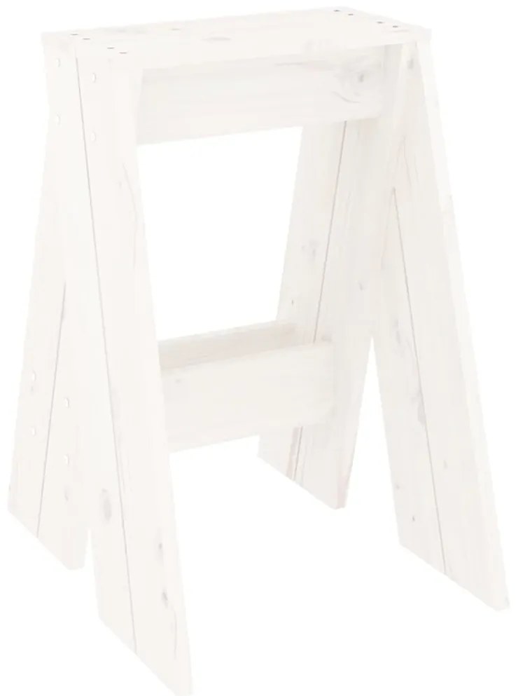 Bancos 2 pcs 40x40x60 cm pinho maciço branco