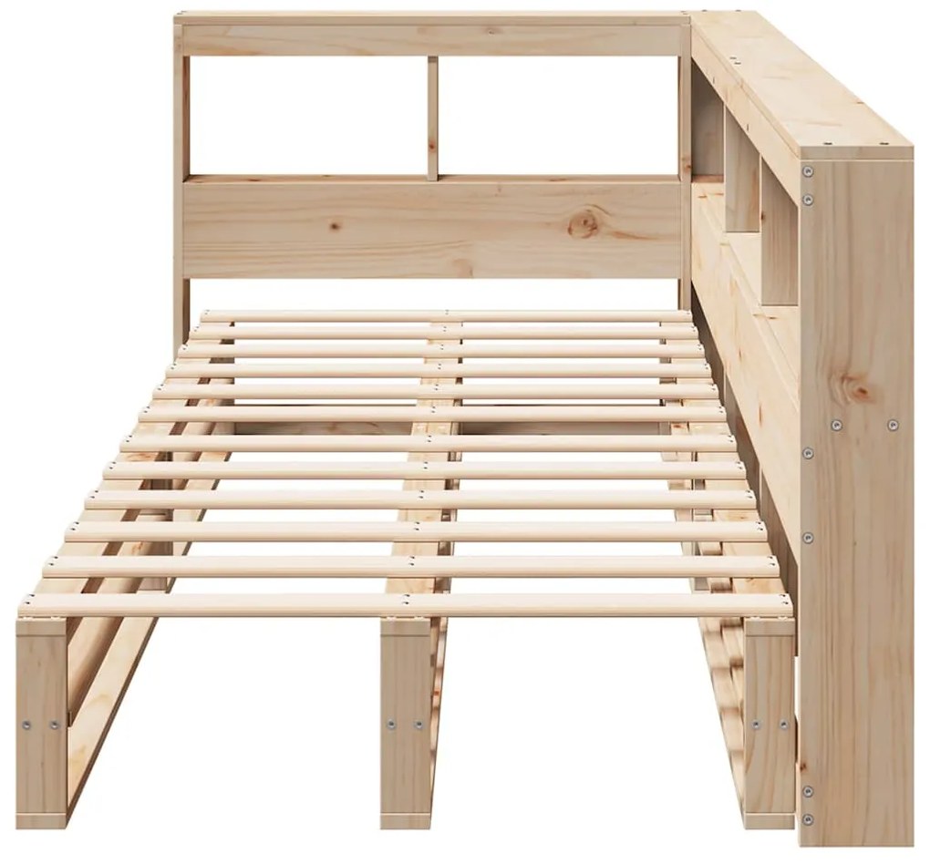 Cama com estante sem colchão 100x200 cm pinho maciço