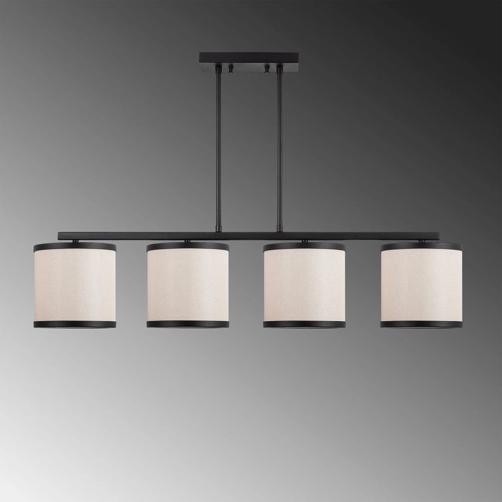 Candeeiro de Teto Way – Preto e Branco – 107 x 20 x 68 cm