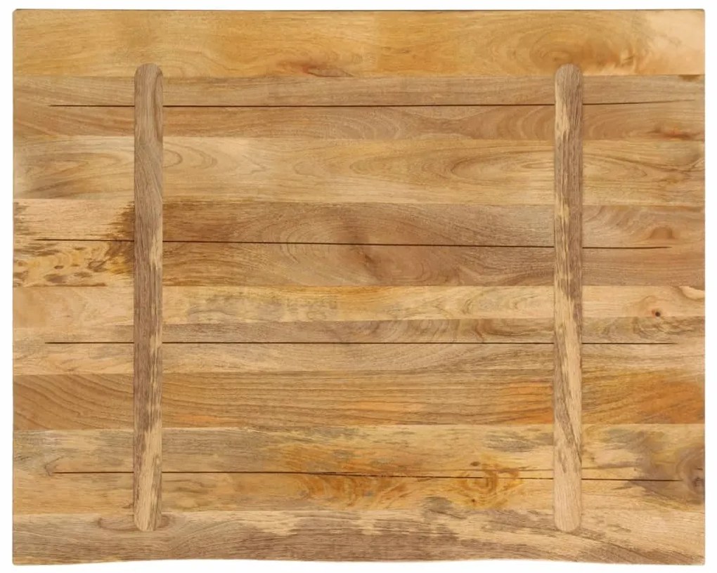 Tampo de mesa borda viva 90x80x2,5 cm mangueira áspera maciça