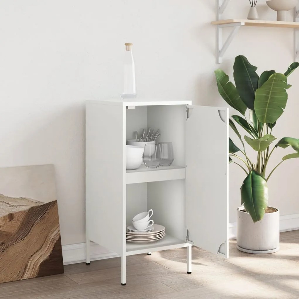 Aparador 36x39x79 cm aço branco