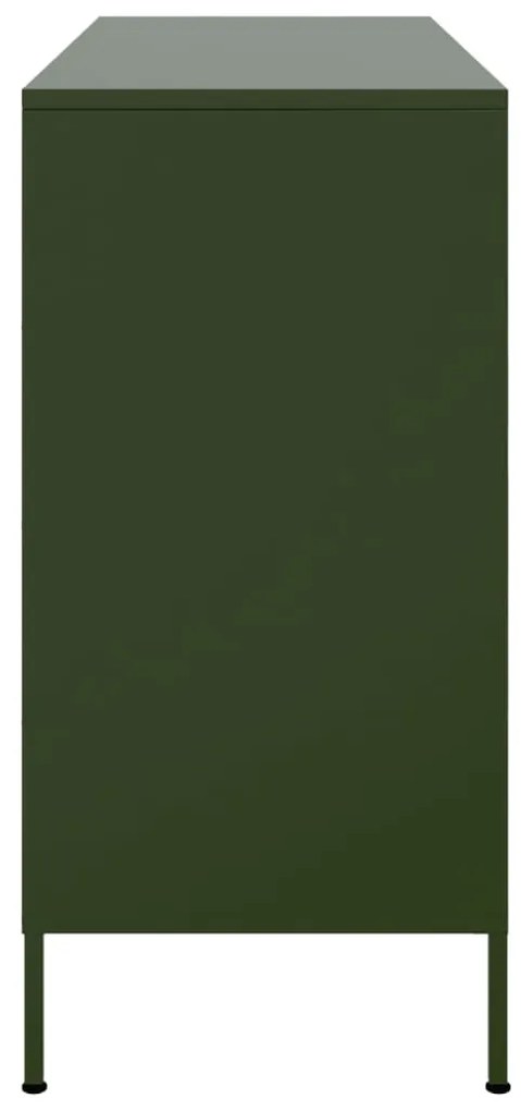 Aparador 100,5x39x79 cm aço verde-azeitona