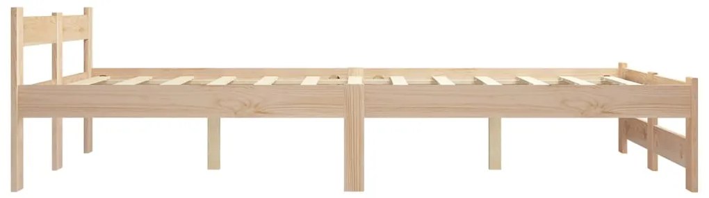 Estrutura de cama 160x200 cm madeira pinho maciço