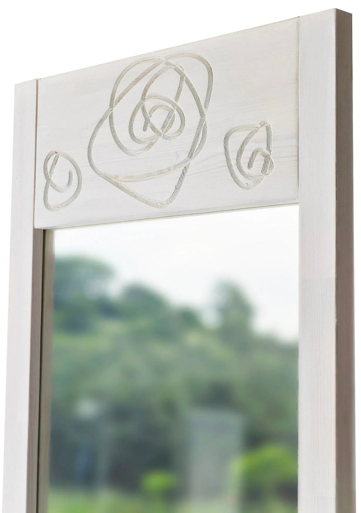 Espelho Cheval Roses – Branco – 55x155x2 cm