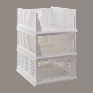 Conjunto De 3 Organizadores De Roupa Evadin Branco & ↑18,8 Cm - Sklum