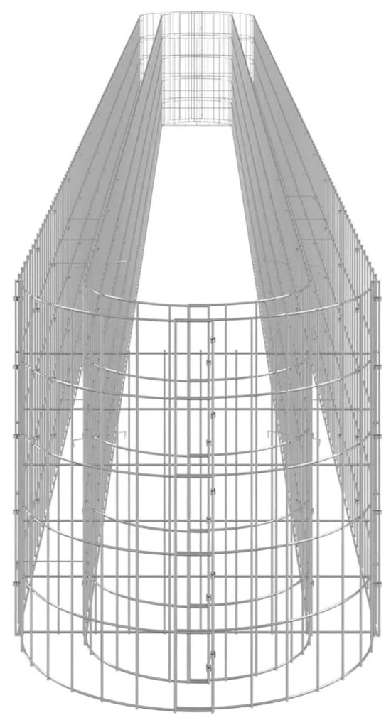 Canteiro elevado/cesto gabião 610x50x50 cm ferro galvanizado