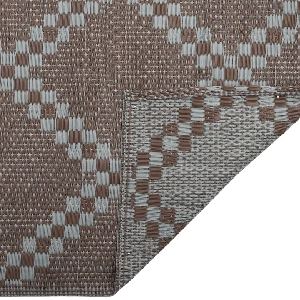 Tapete de exterior 80x250 cm ARAKIL PP Castanho