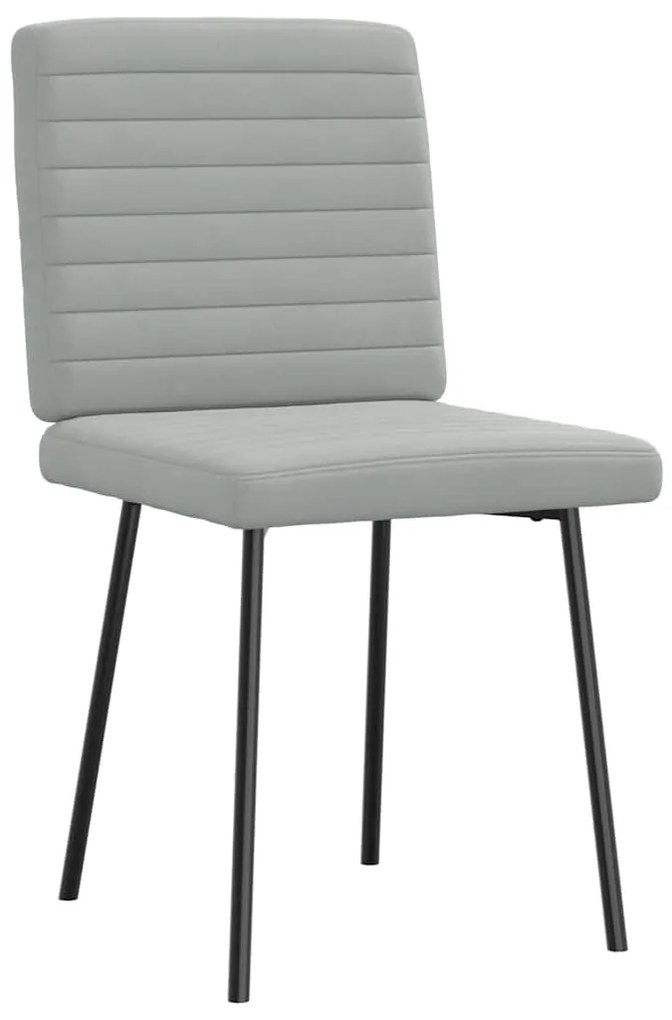 Cadeiras de jantar 2 pcs veludo cinzento-claro