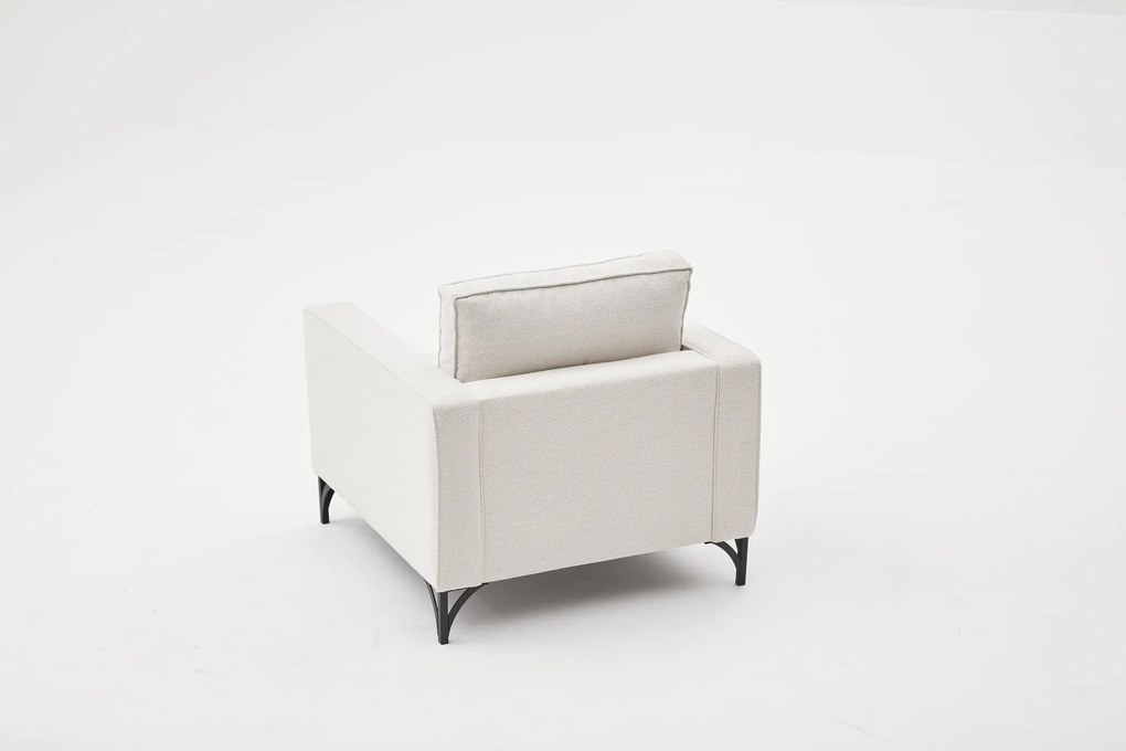 Sofá de 1 Lugar Berlin – Creme e Preto – 90x83x91 cm