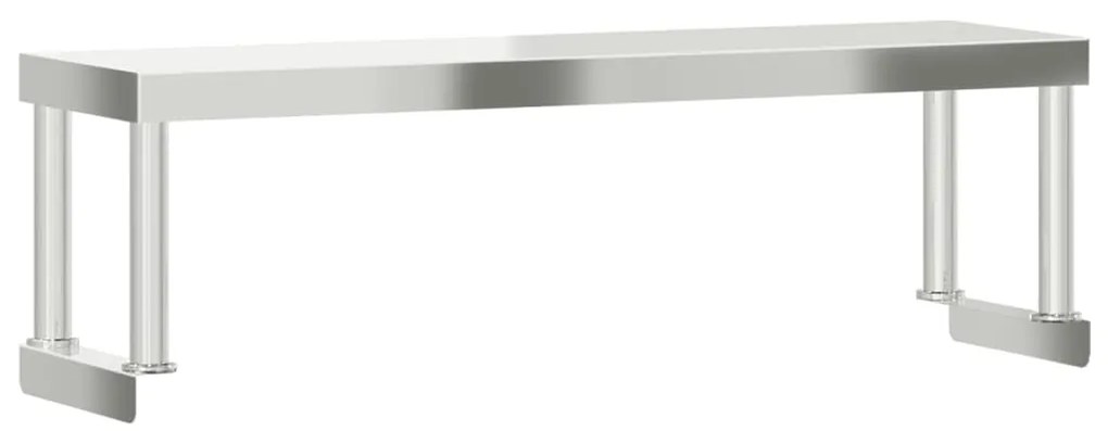 Prateleira para mesa de trabalho 110x30x35 cm aço inoxidável