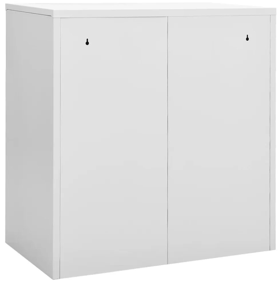 Cacifos 2 pcs 90x45x92,5 cm aço cinzento-claro e vermelho