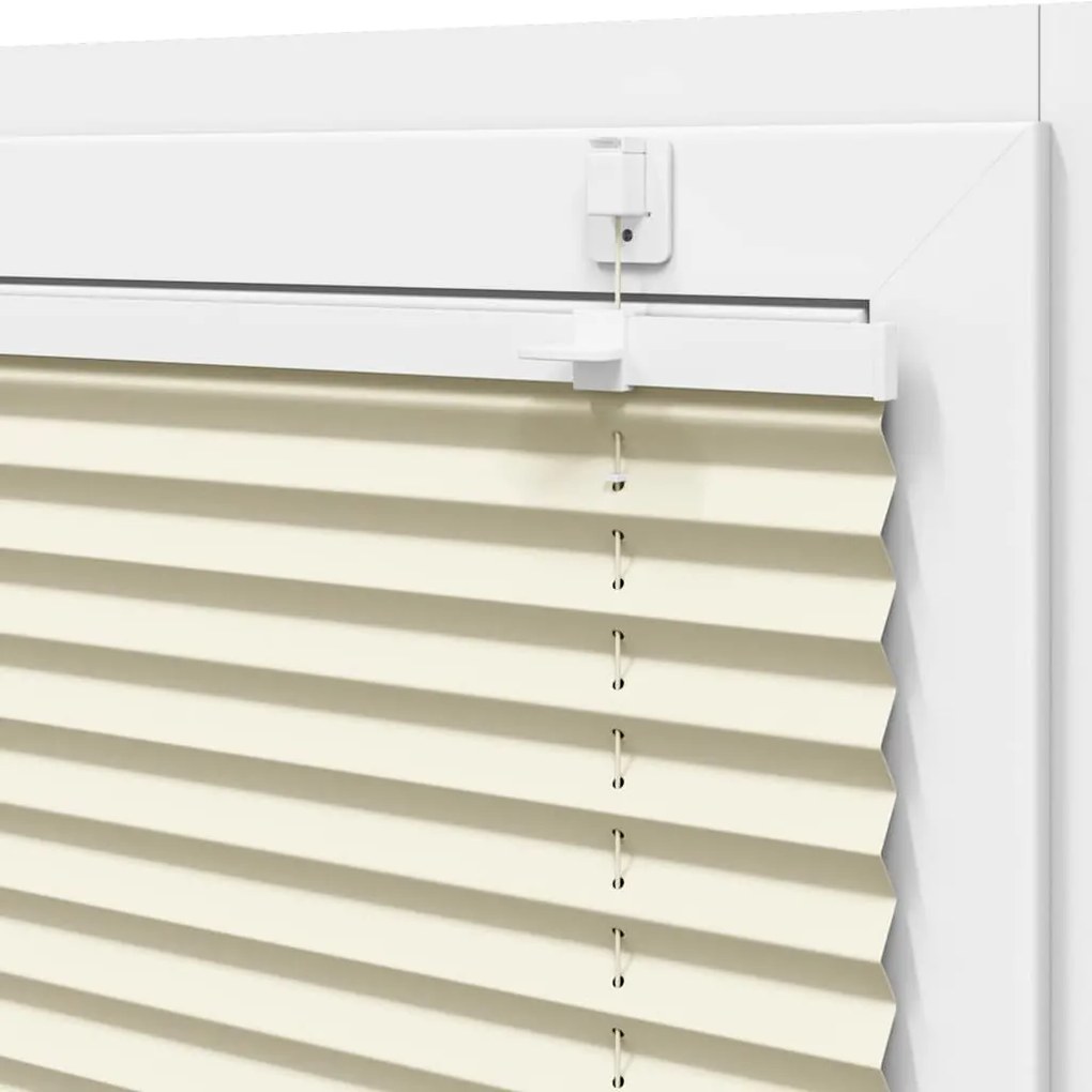 Creme Plissada Cega 105x200 cm Largura Tecido 104,4cm Poliéster