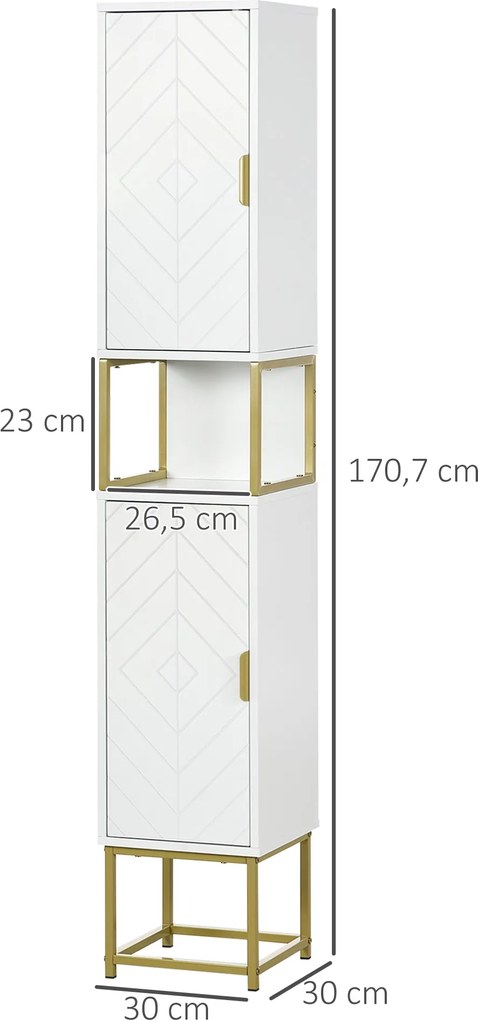 Coluna de Casa de Banho "Arizona" – Móvel Alto com 2 Portas, Compartim
