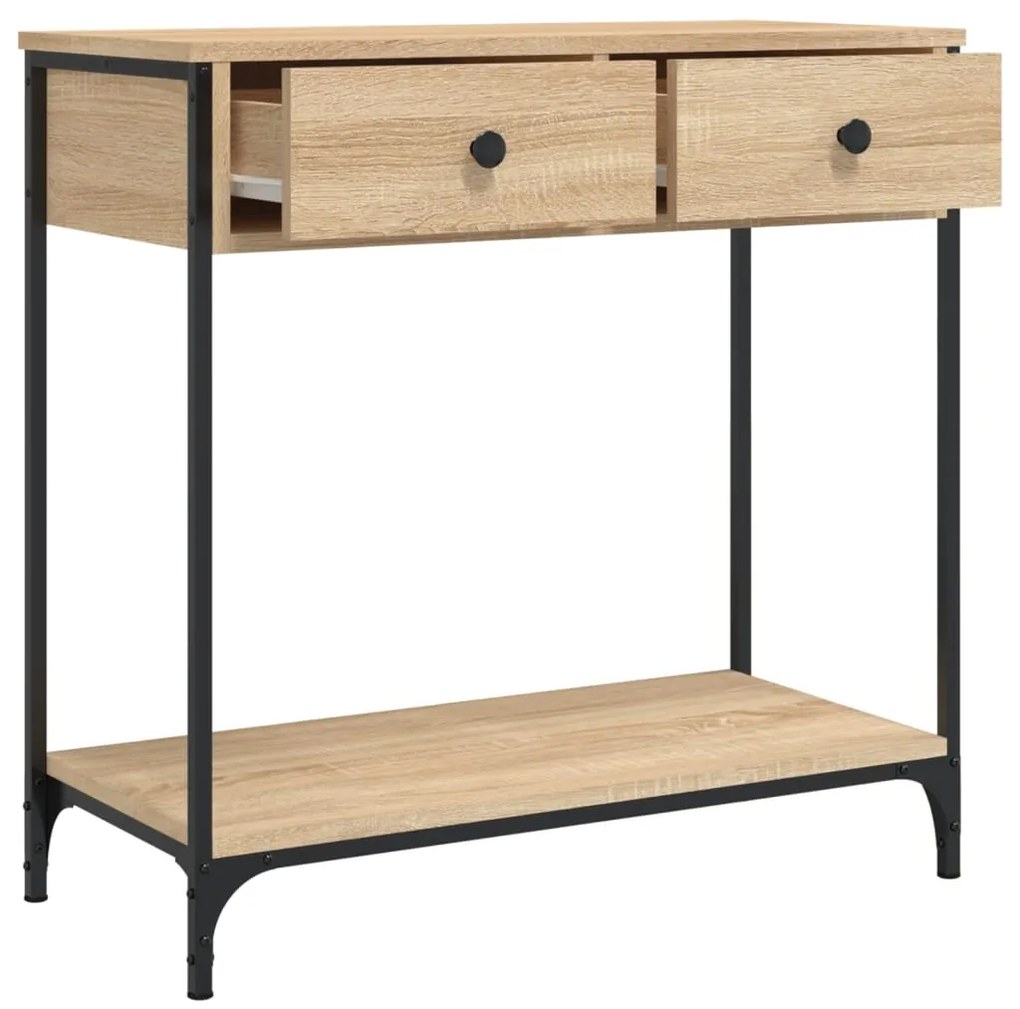Mesa consola 75x34,5x75 cm derivados de madeira carvalho sonoma