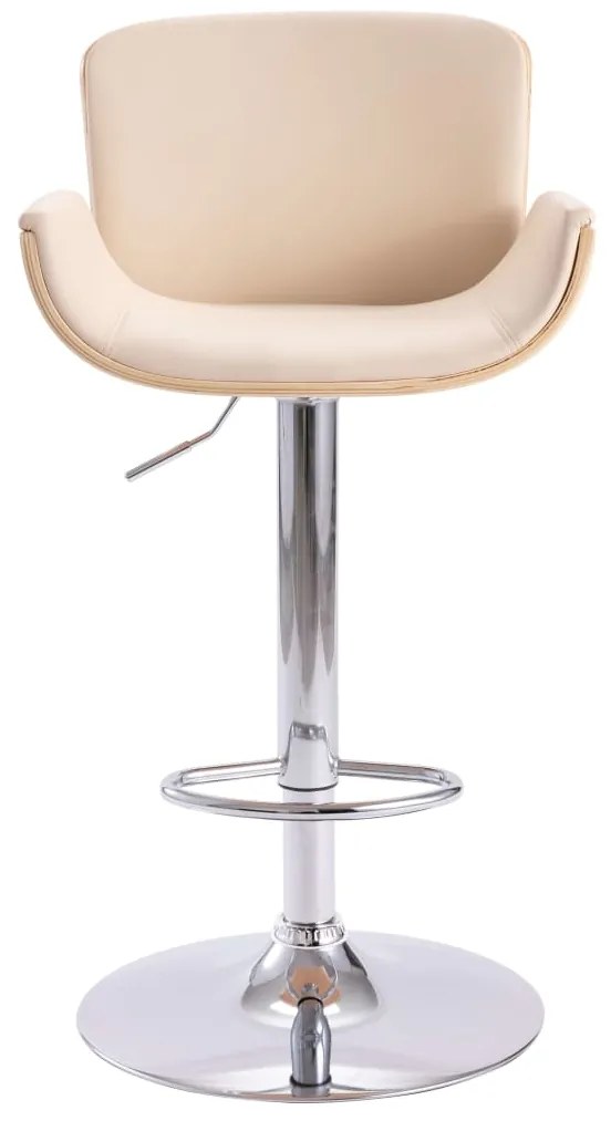 Banco de bar couro artificial creme