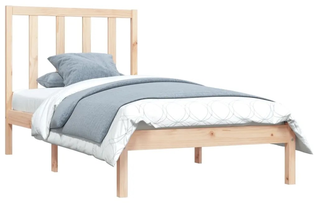 Estrutura de cama solteiro 90x190 cm pinho maciço
