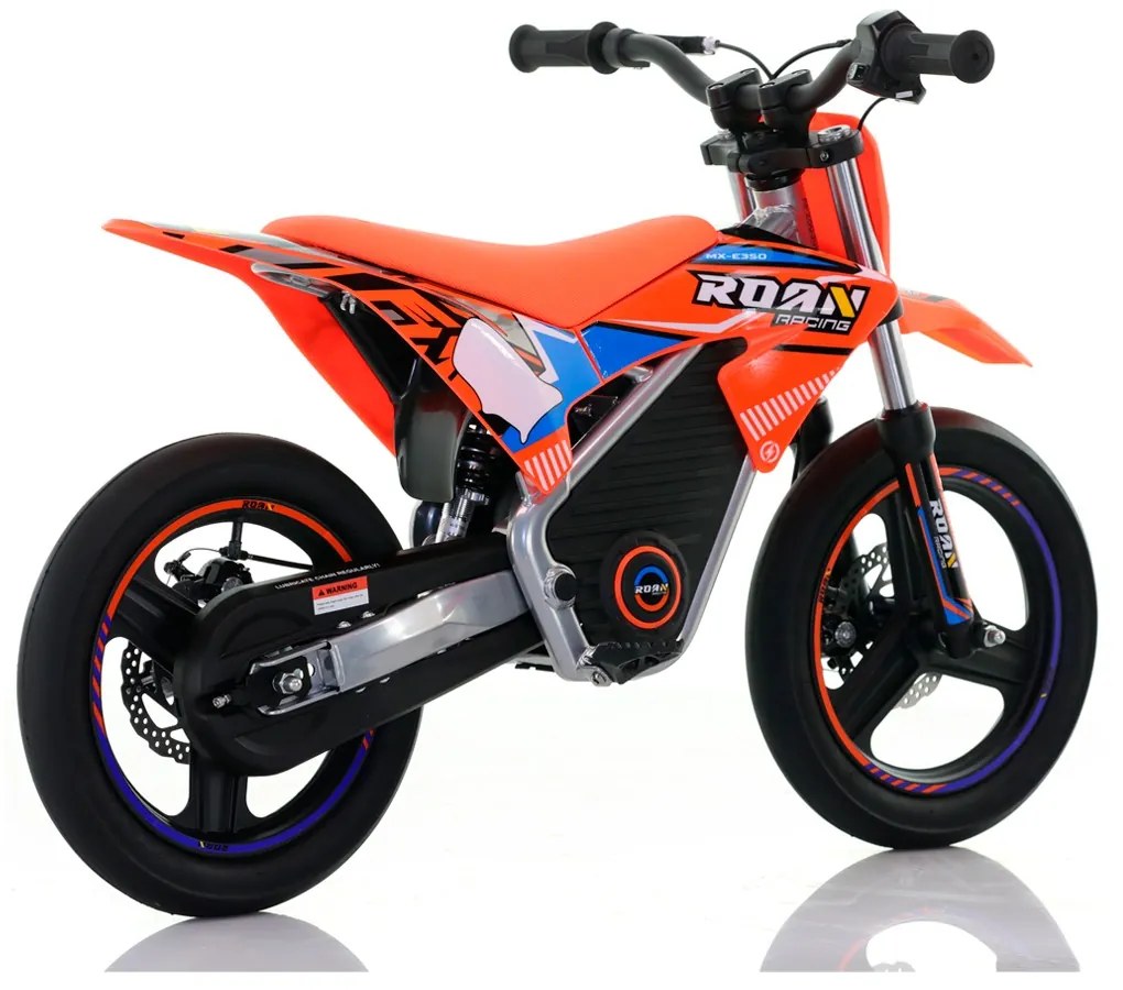 Mini moto elétrica para crianças Minicross 350W Roan MX E350 14/14" Supermotard Laranja