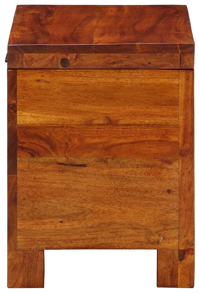 Caixa de Armazenamento Castanho Mel 50x30x40 cm Madeira Sólida de Acác