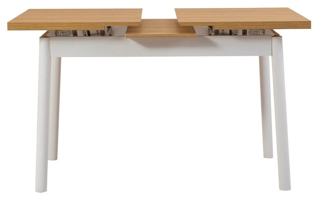 Conjunto de Mesa de Jantar Extensível e Cadeiras Oliver – Branco – Mes