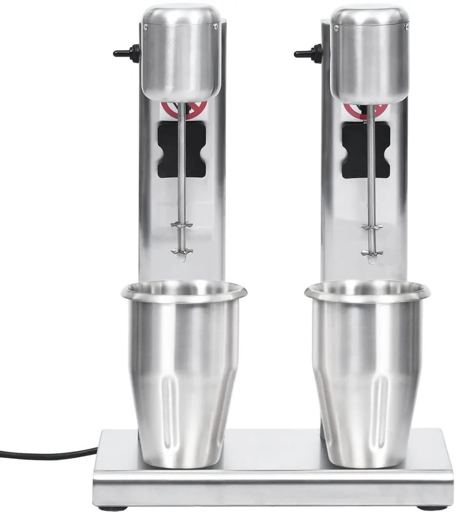 Misturador para batidos com copos duplos aço inoxidável 2 L