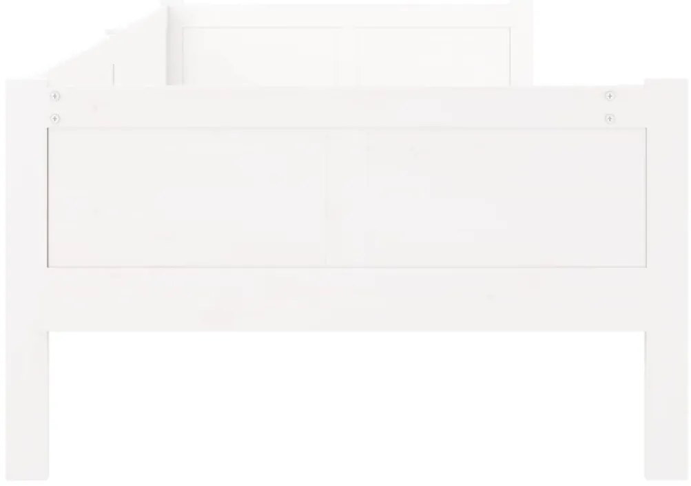 Sofá-cama 90x190 cm madeira de pinho maciça branco