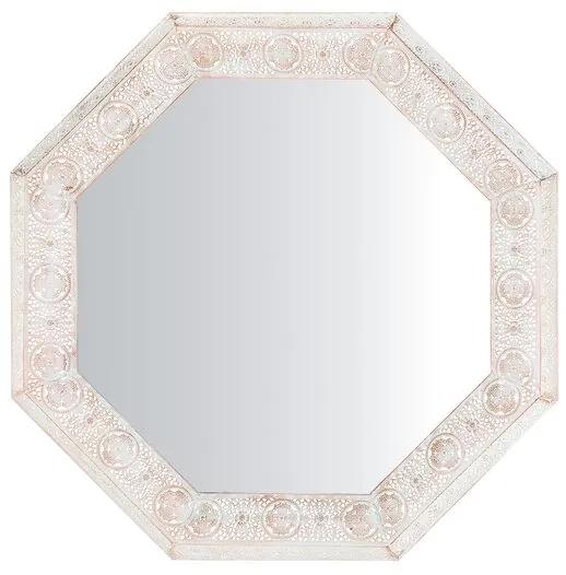 Espelho de parede 84 x 84 cm branco com cobre SATARA