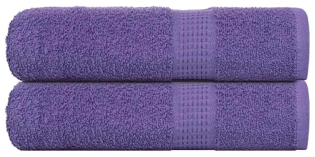 vidaXL Toalhas de banho FROGN 2 pcs 100x150 cm 360 g/m² roxo