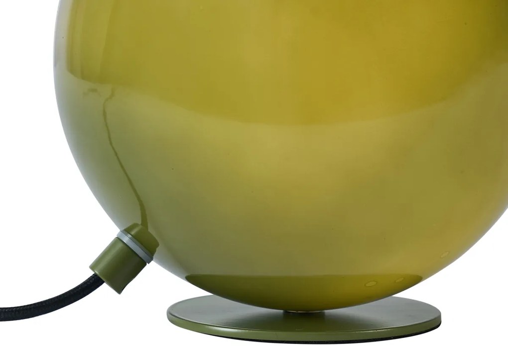 Candeeiro de Mesa Retro Verde com Vidro - Mabel Retro