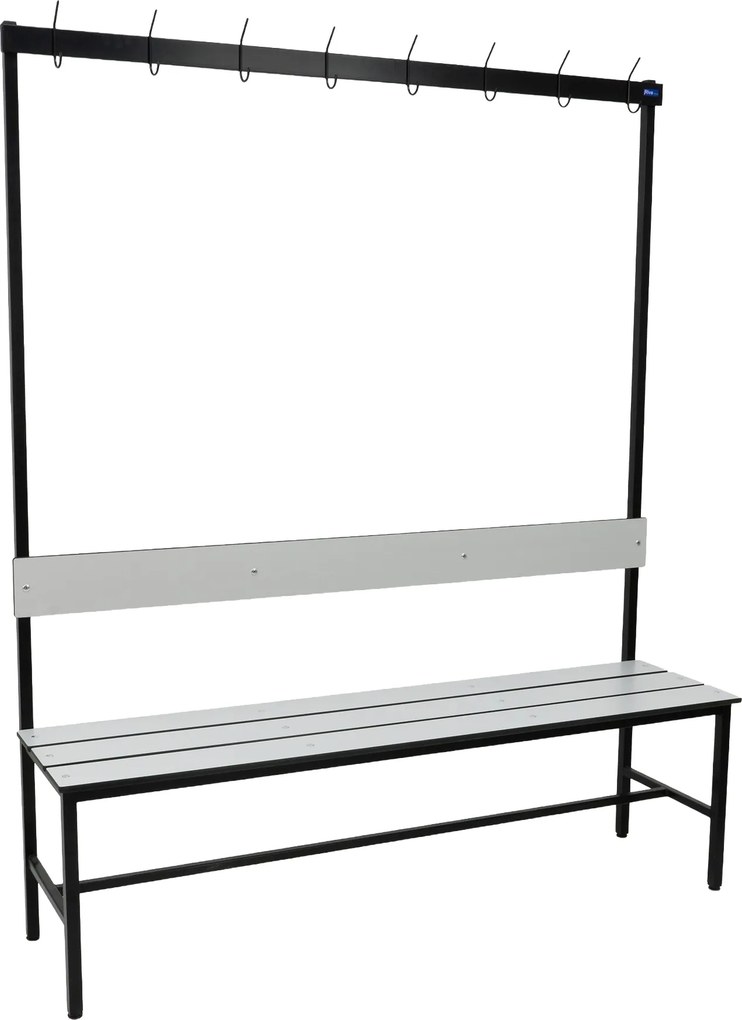 Banco Vestiário Fenólico RIVA 1500x370x1800mm com Cabide