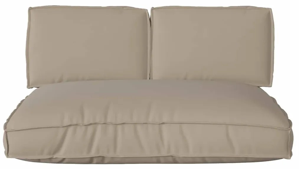 Conjunto de Almofadas para Palete 3 pcs Cinzento-acastanhado
