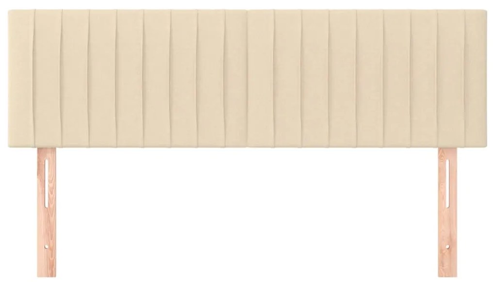Cabeceira de cama 2 pcs tecido 72x5x78/88 cm creme