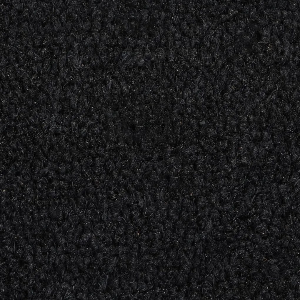 Tapete de porta 50x80 cm fibra de coco tufada preto