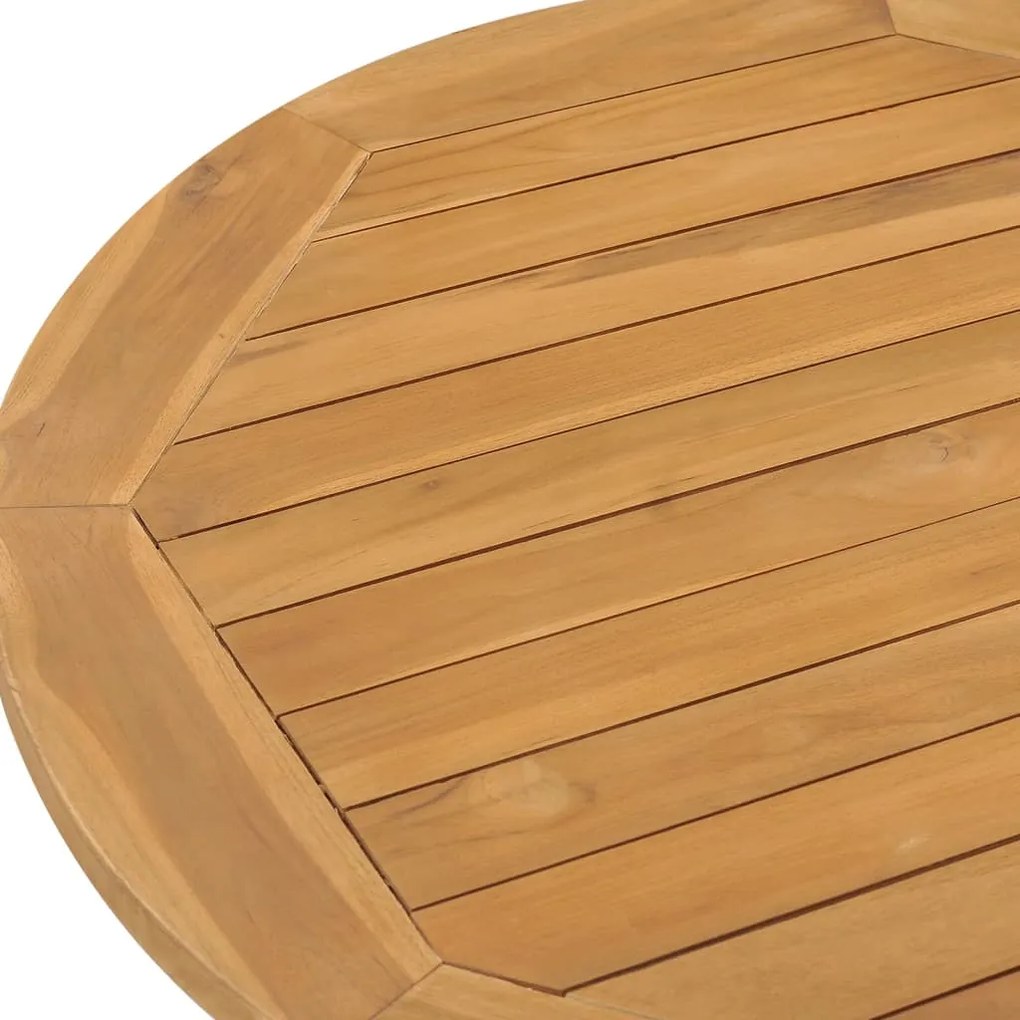 5 pcs conjunto de jantar para jardim madeira de teca maciça