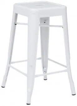 Pack De 2 Bancos Altos Empilháveis Em Aço Lix Branco & ↑65 Cm - Sklum