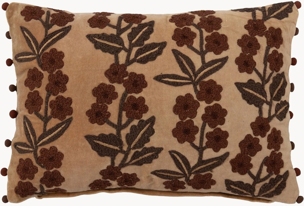 Almofada decorativa em algodão Flowers and Leaves