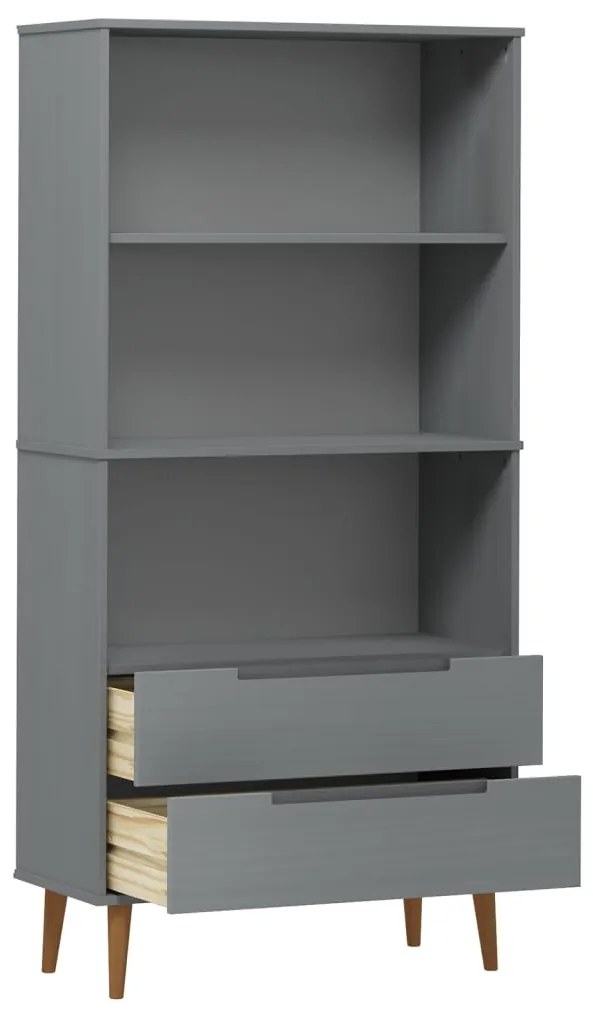 Estante MOLDE 85x35x170,5 cm pinho maciço cinzento