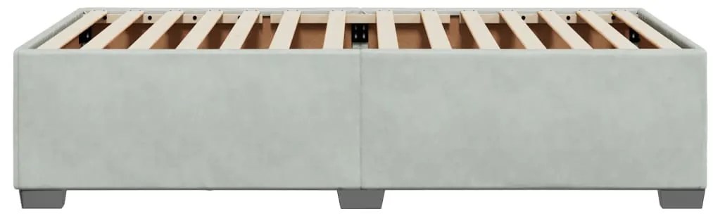 Estrutura de cama sem colchão 90x200 cm veludo cinzento-claro