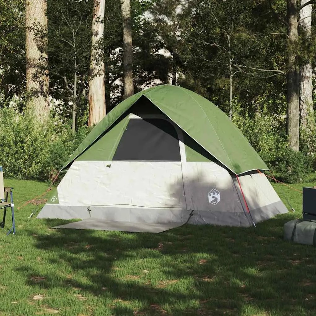Tenda de campismo cúpula para 2 pessoas impermeável verde