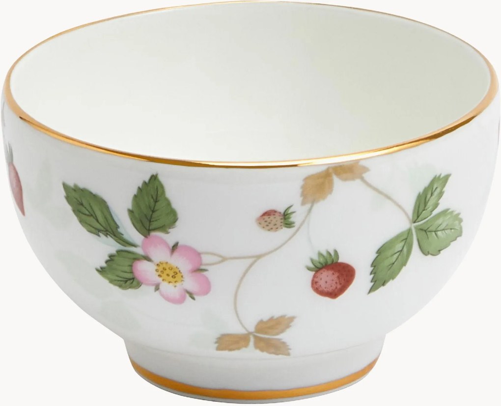 Chávena de chá em Fine Bone China Wild Strawberry