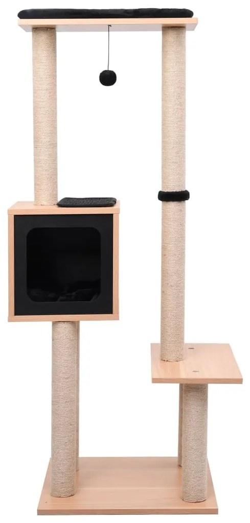 Árvore para gatos c/ tapete arranhador sisal 129 cm