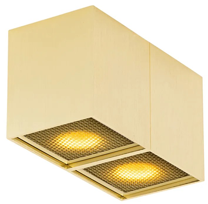Candeeiro de teto design dourado 2 luzes - Qubo Honey Design