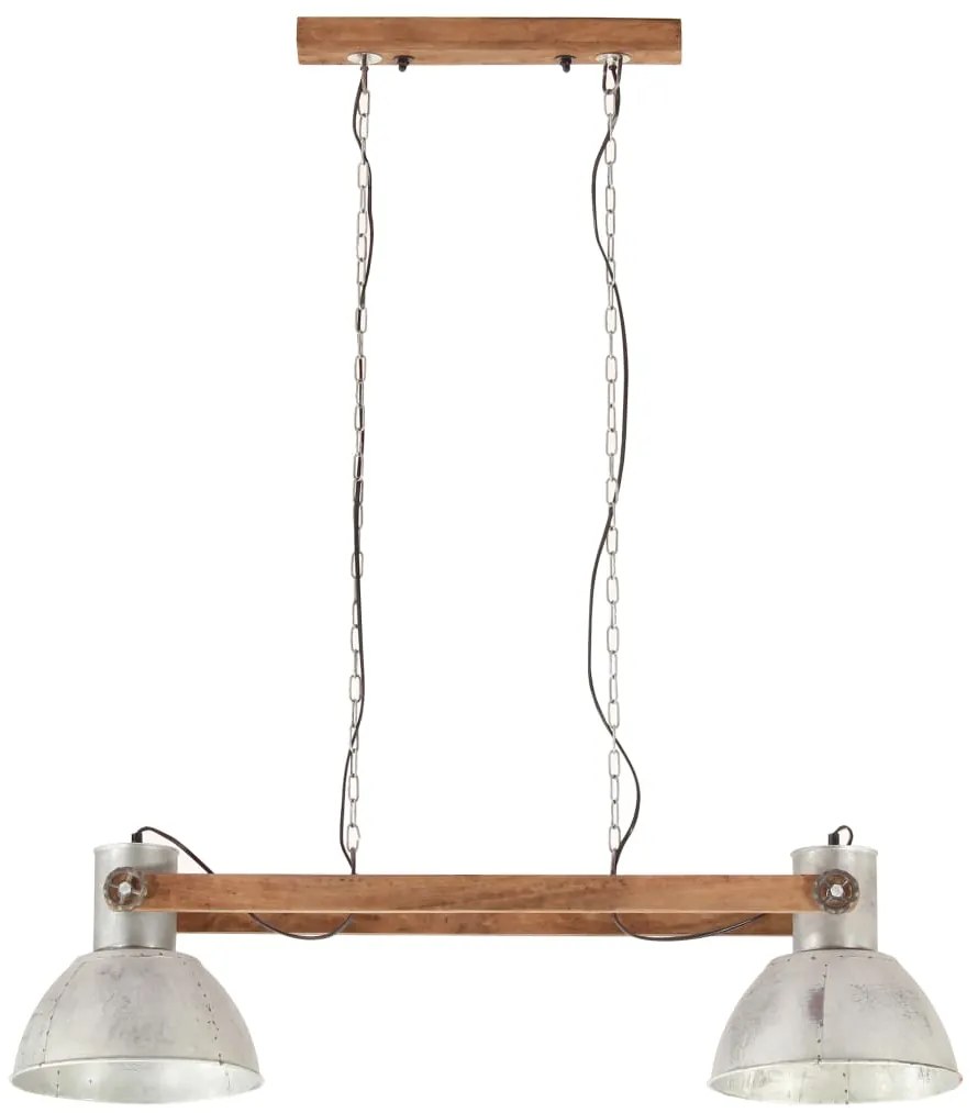 Candeeiro suspenso industrial 25 W 109 cm E27 prateado