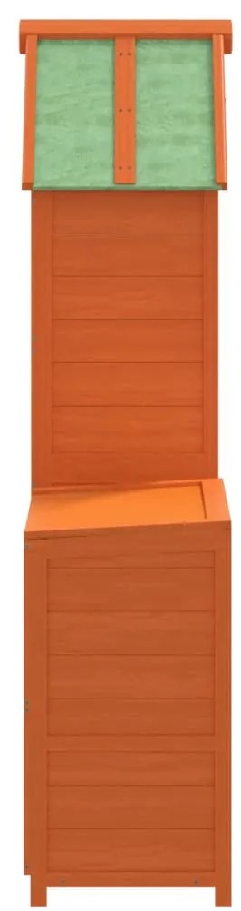 2 pcs conj. abrigos p/ ferramentas jardim pinho maciço castanho