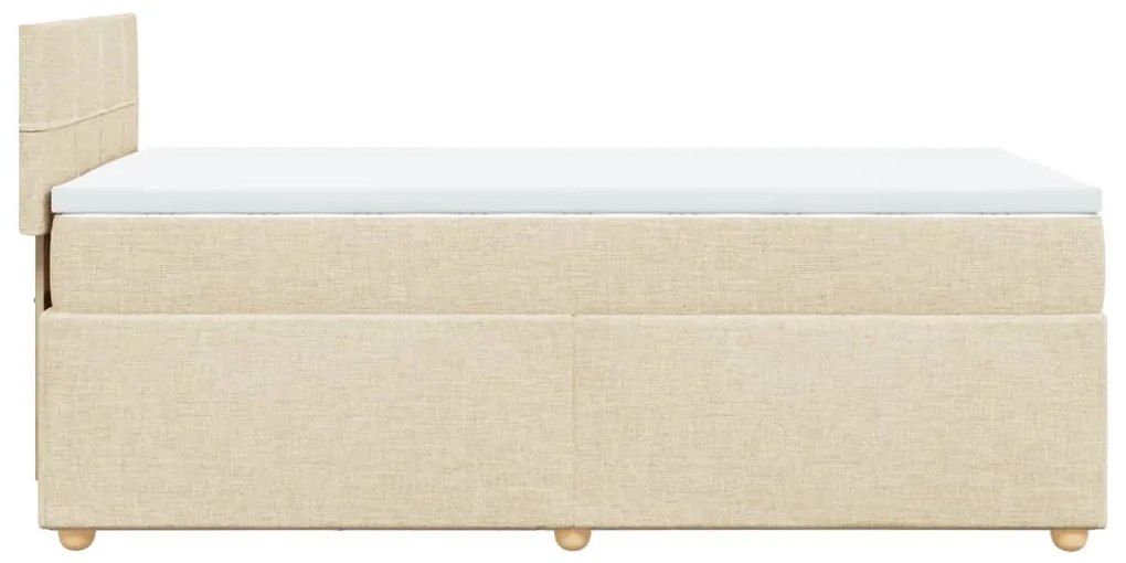 Cama com molas/colchão 90x190 cm tecido cor creme