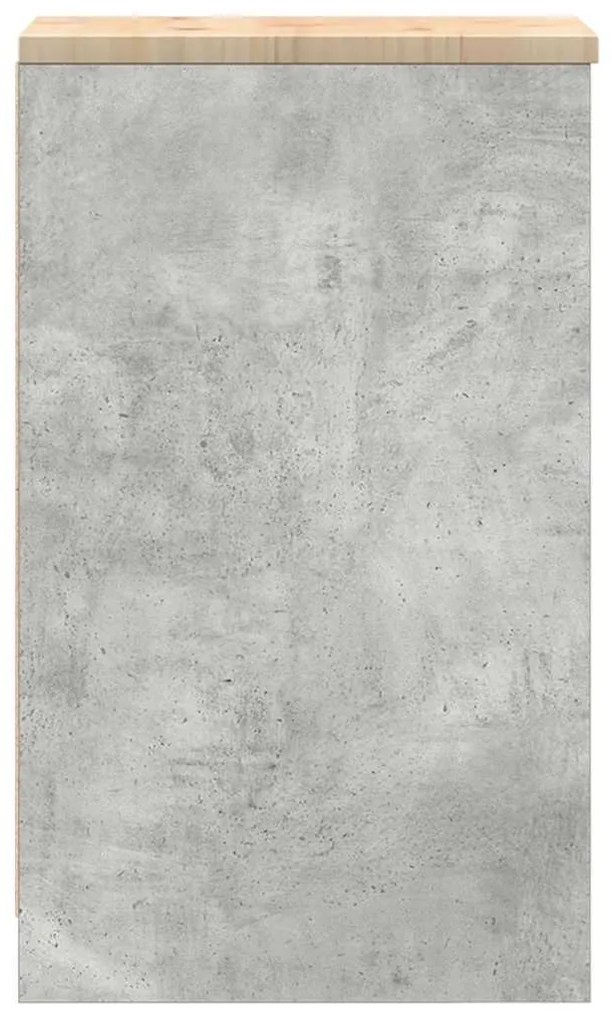 Armário de arrumação de garagem betão cinzento 30x51x85 cm