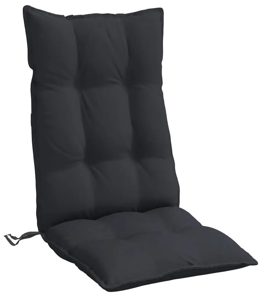 Almofadões p/ cadeira encosto alto 6 pcs tecido oxford preto