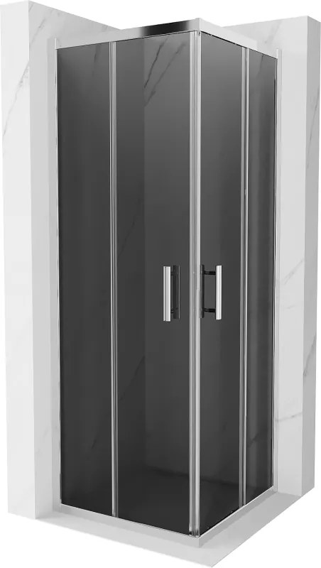 Mexen Rio cabine de duche quadrada 70 x 70 cm, grafite, cromado - 860-070-070-01-40