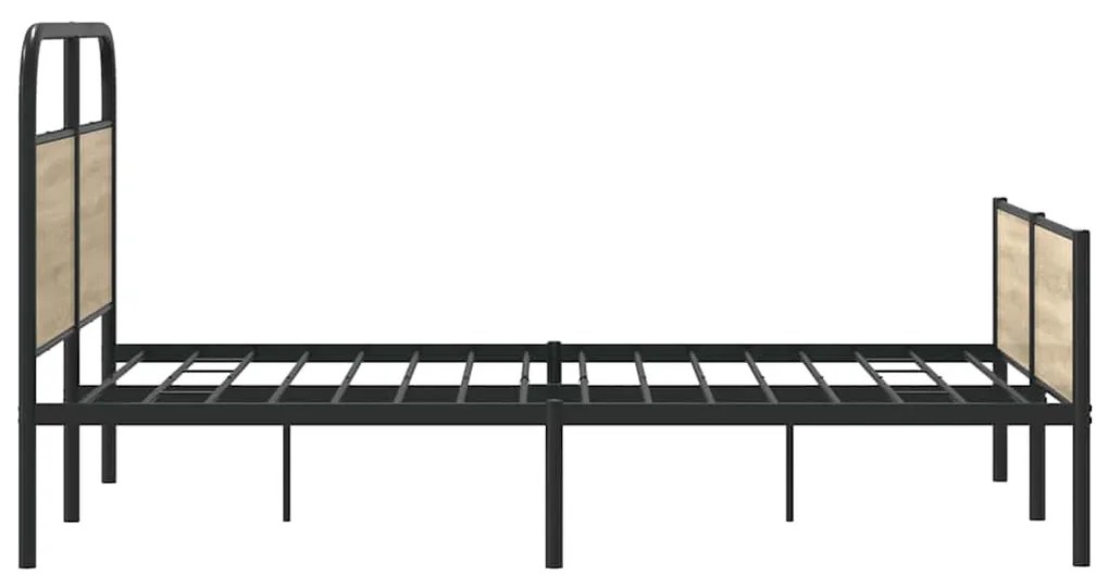 Estrutura cama s/ colchão derivados de madeira carvalho sonoma