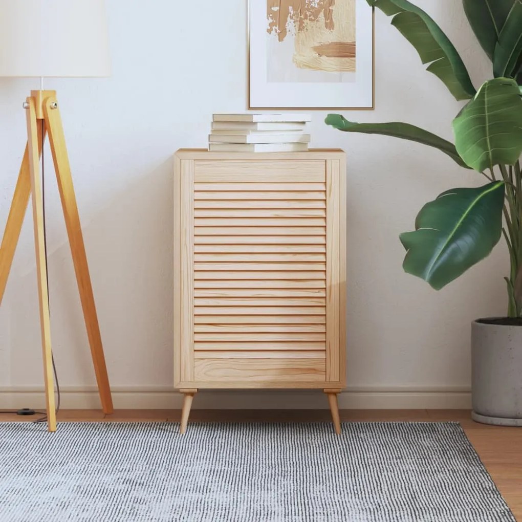 vidaXL Porta de armário com design de persiana pinho maciço